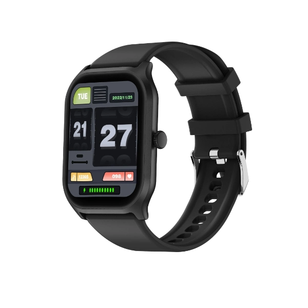 Elektronische Uhr Mit Schwarzem Silikon Und Bluetooth-Touchscreen