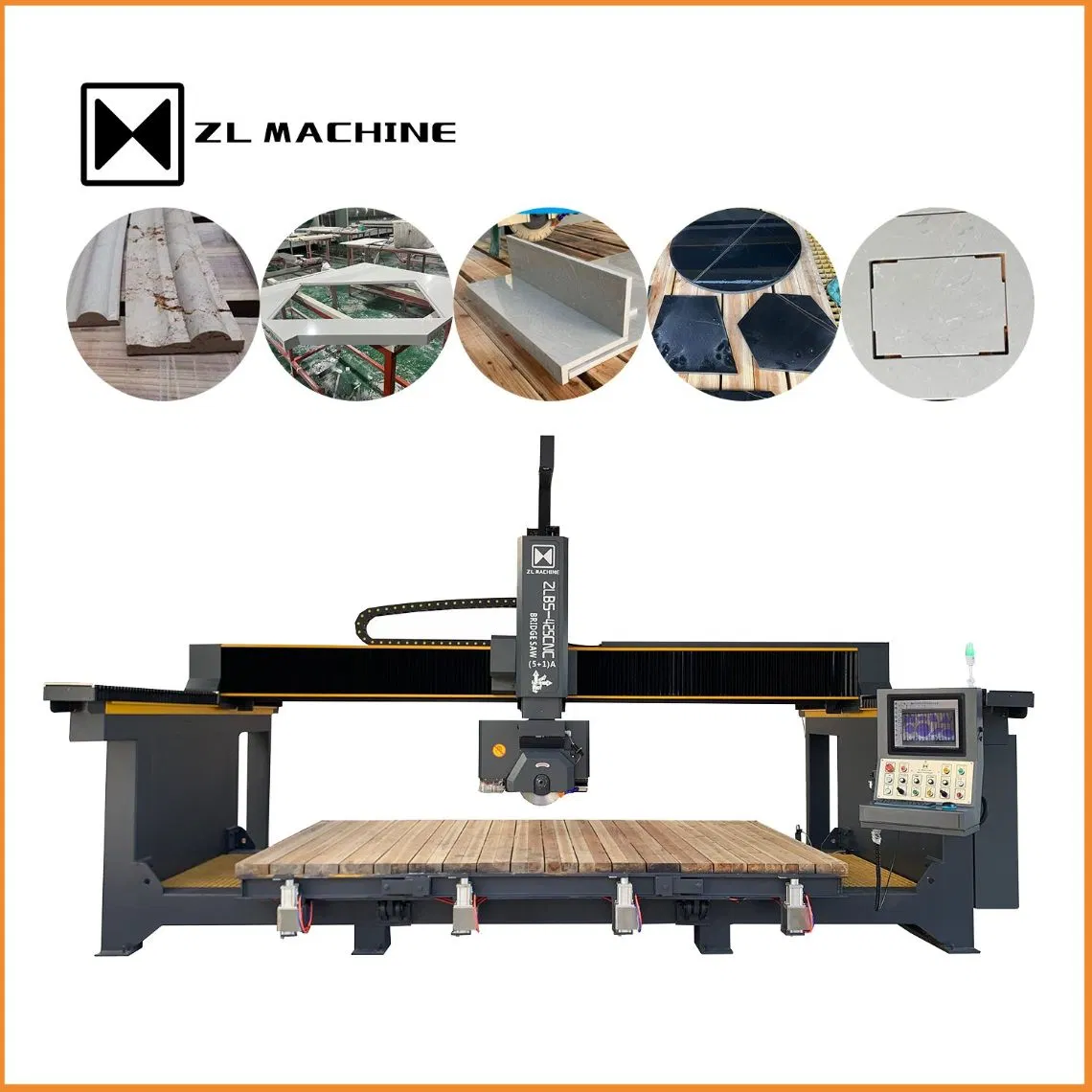 Zl Machinery Full Automatic Bridge Saw for Granite Marble Quartz Stone Cutter in America/ Brazil/ Spain/Europe