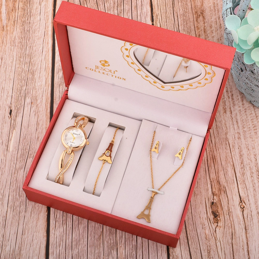 Customized Mother's Day Gift Set with Love Heart Metal Jewelry Set and Watch&#160;