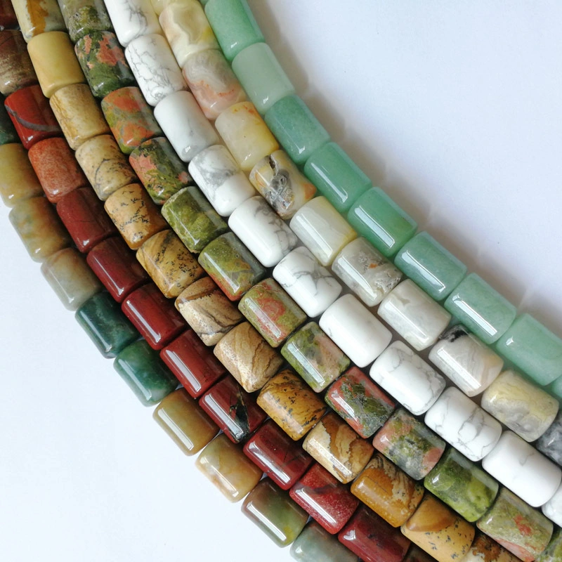 Manufacturers Directly for Natural Stone 10X14mm Straight Hole Bucket Beads Pendant Necklace Bracelet Accessories Semi Precious Stone Beads Jewelry