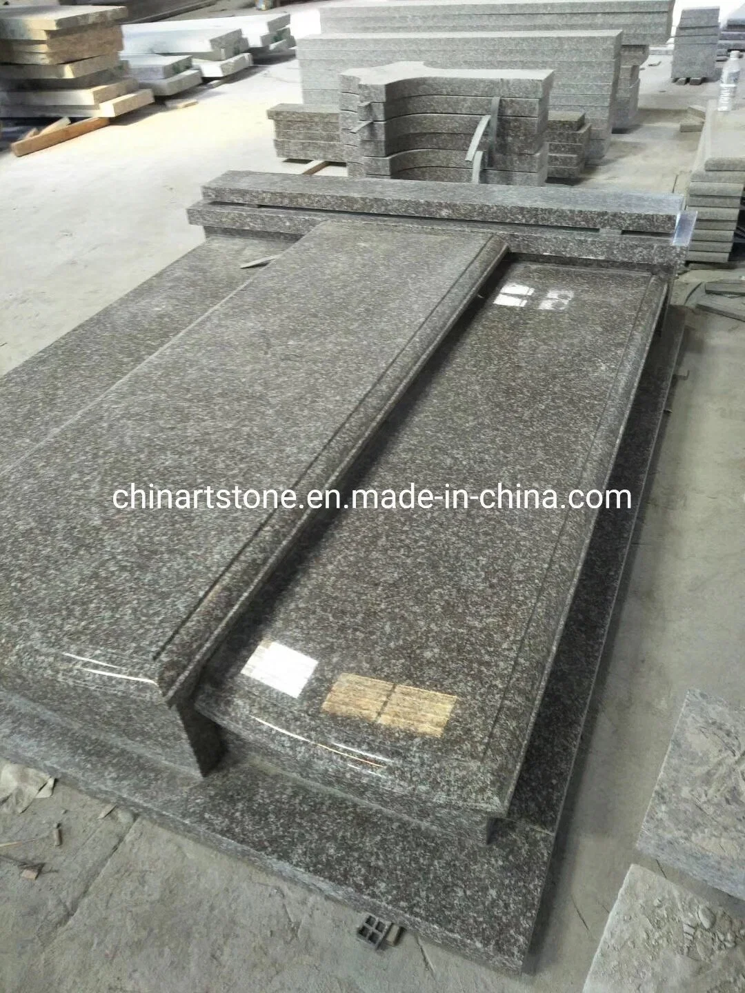 G664 Simple Granite Tombstone for Middle Europe Market