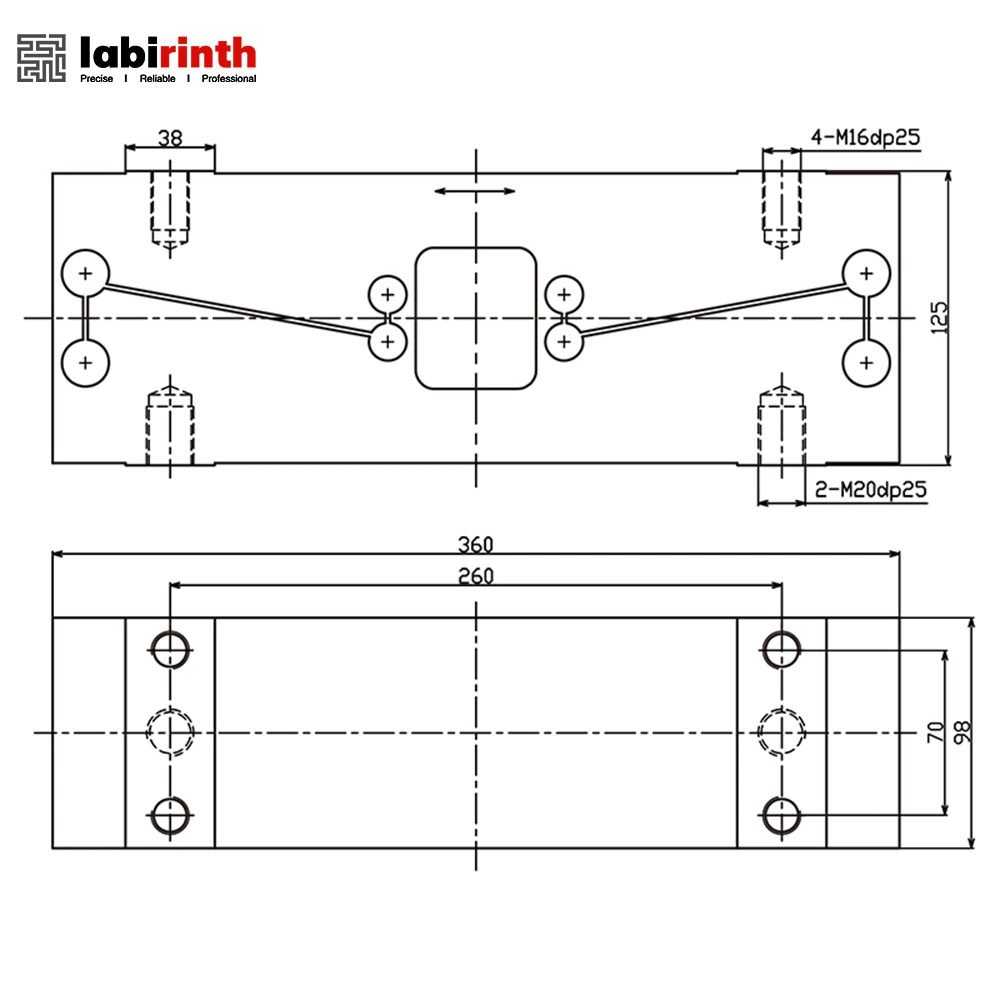 Hpb 2000kg de tensión Horizontal medir la tensión del transductor del sensor para medición de la carga de la tensión de fabricar papel de impresión