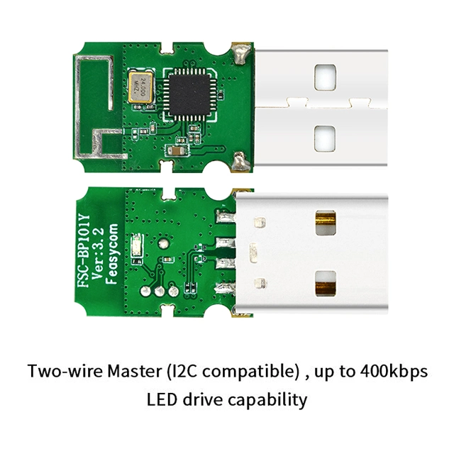 Feasycom FSC-BP101Y BLE 5.2 Mini Size PC/Laptop 2.4GHz Adapter Transceiver Low-Energy USB Bluetooth Dongle