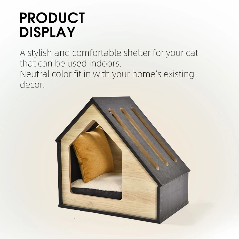 New Design Pet House Wood Cat Bed House