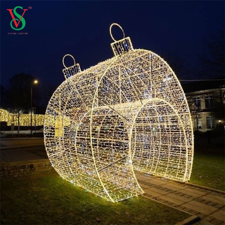 Personalisiert 3D Giant Outdoor Ball Motiv Lichter 400 * 500 große Weihnachten Dekorationsleuchten