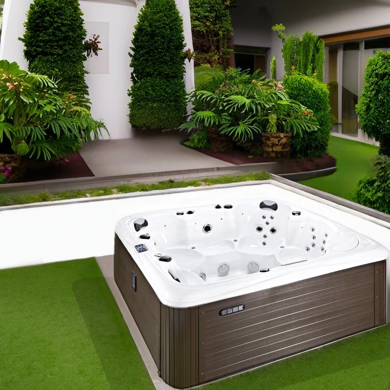 Sunrans Outdoor Whirlpool Massage Hot Tub for 6 Persons