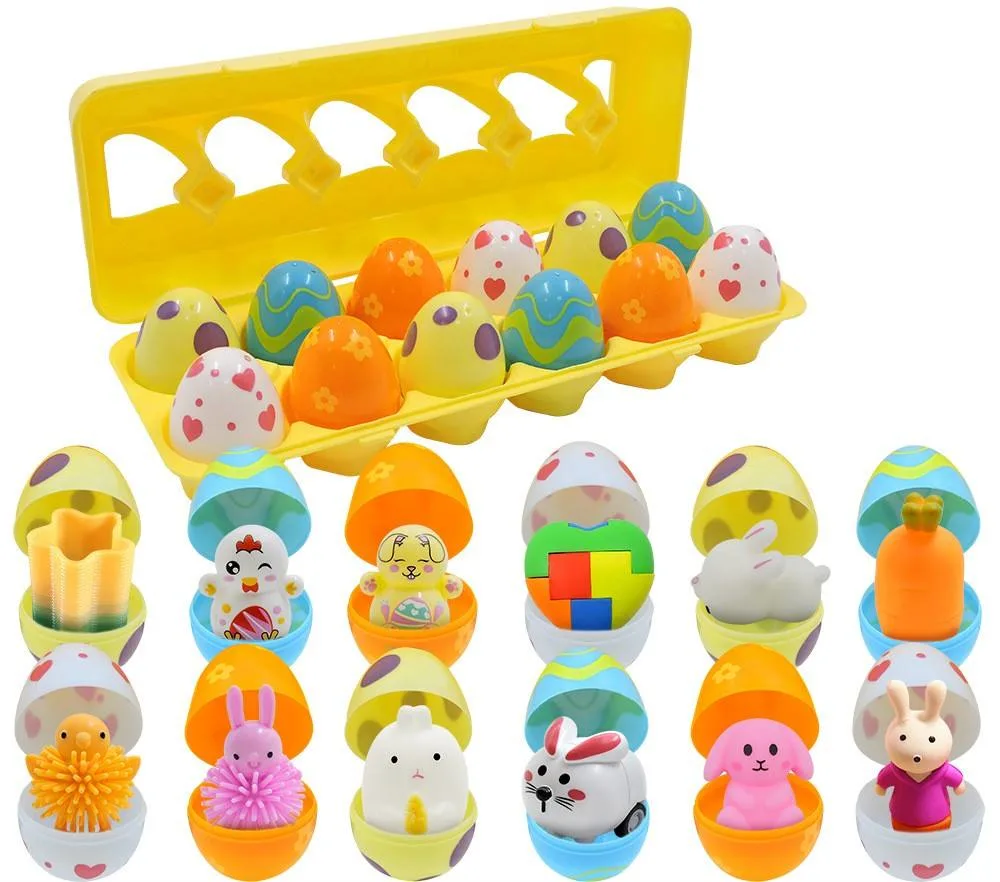 Wholesale New Custom Custom DIY Easter Egg Box Gift Box Blind Box Cartoon Open Toy Capsule Rabbit Gift Easter Eggs