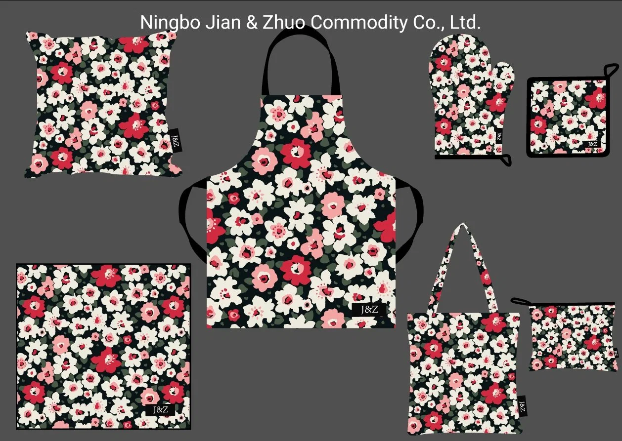 Custom Digital Printing Dense Floret Cotton or Polyester Household Textiles Kitchen Textile Accessories