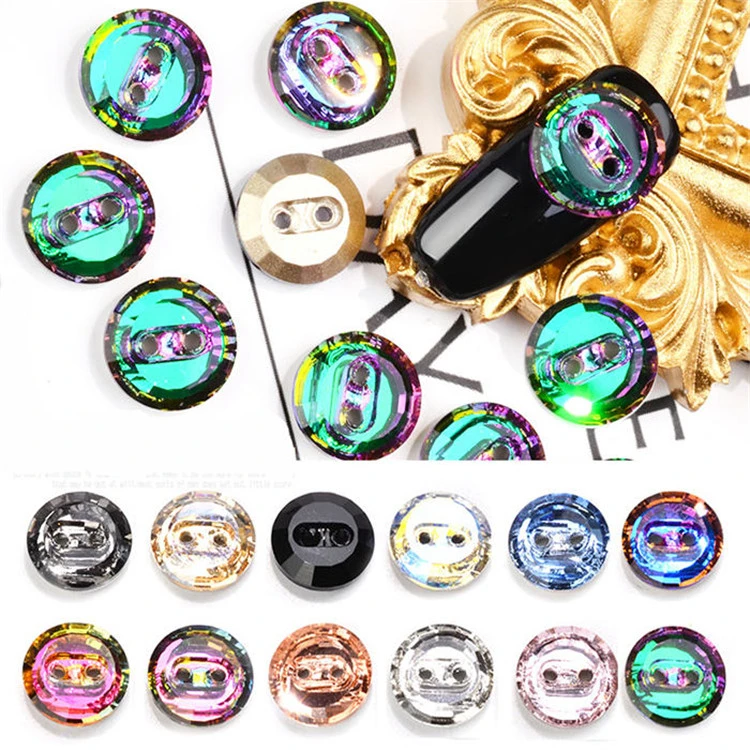 New Nail Jewelry Diamond Nail Drill High-Grade Crystal Button Jewelry Rhinestone Glass Diamond Button Series