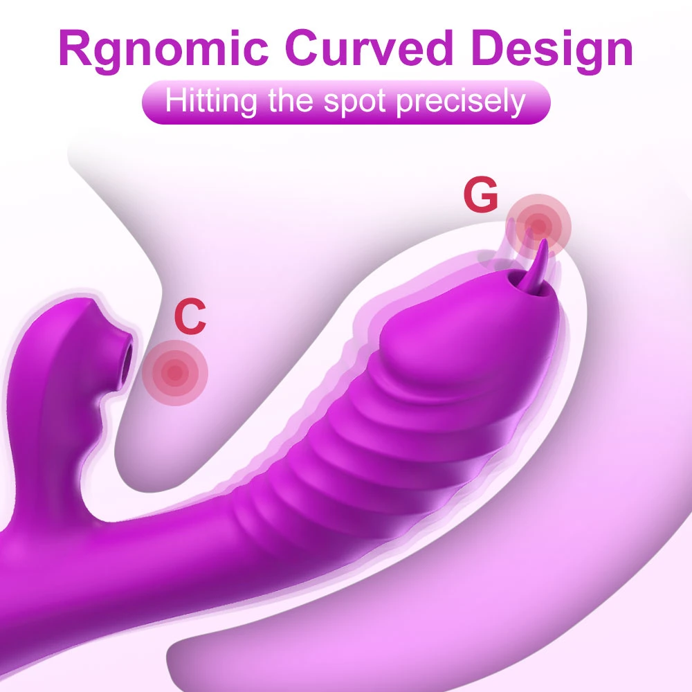 Puissant imperméable G Spot massage réaliste langue d'aspiration AV Vibrant Dildo vibrant pour Femme