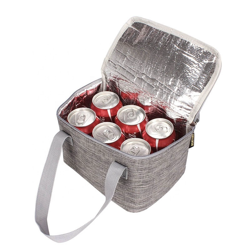 Wholesale/Suppliers Budget Portable Polyester Small 6 Cans Lunch Box Thermal Insulated Cooler Bag