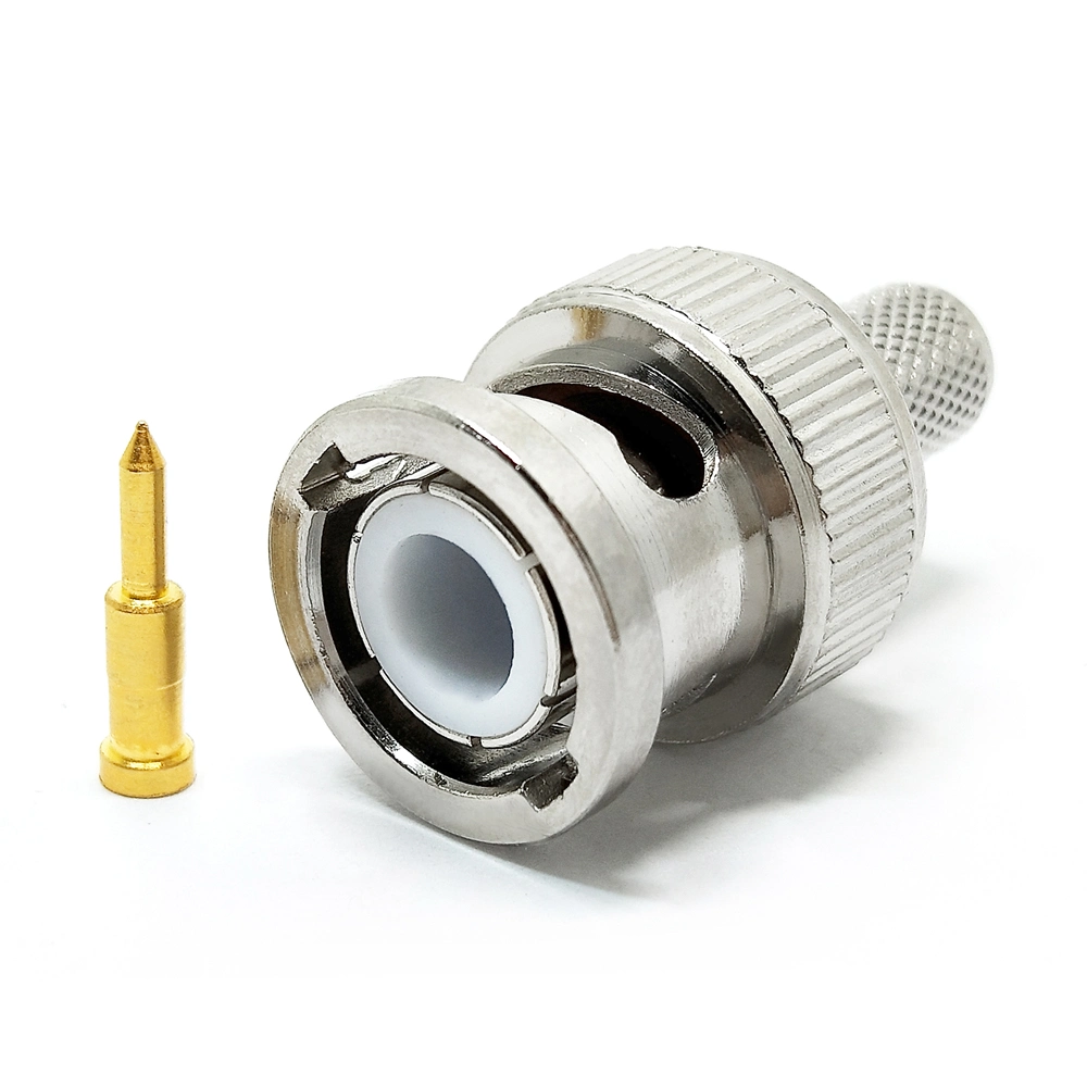 Nickel Plating Metal BNC Male to RCA Male Adapter Connector