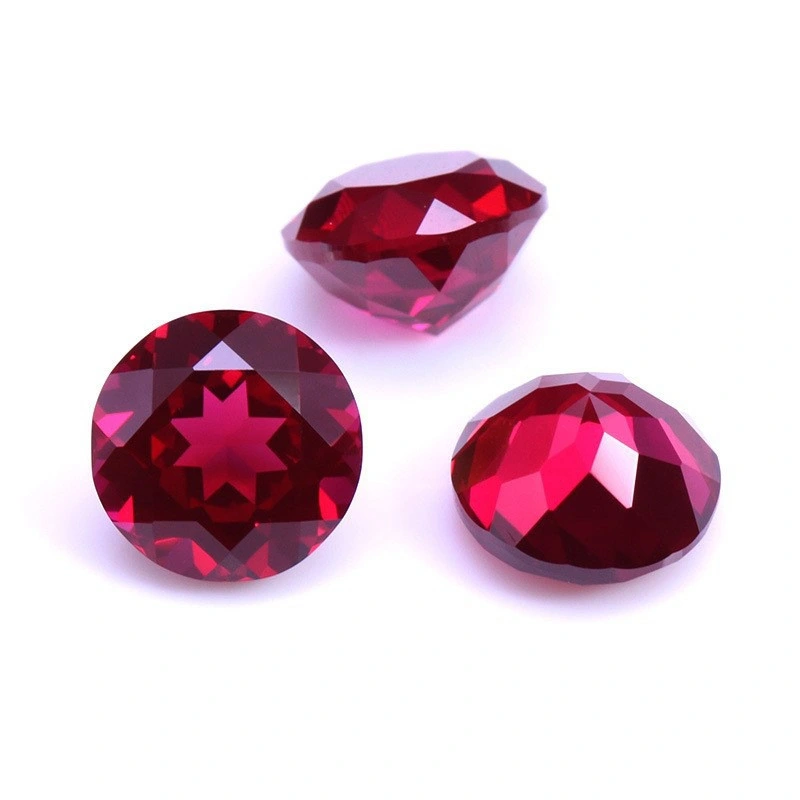 Wuzhou Factory 2.5mm Round Shape Ruby Stone