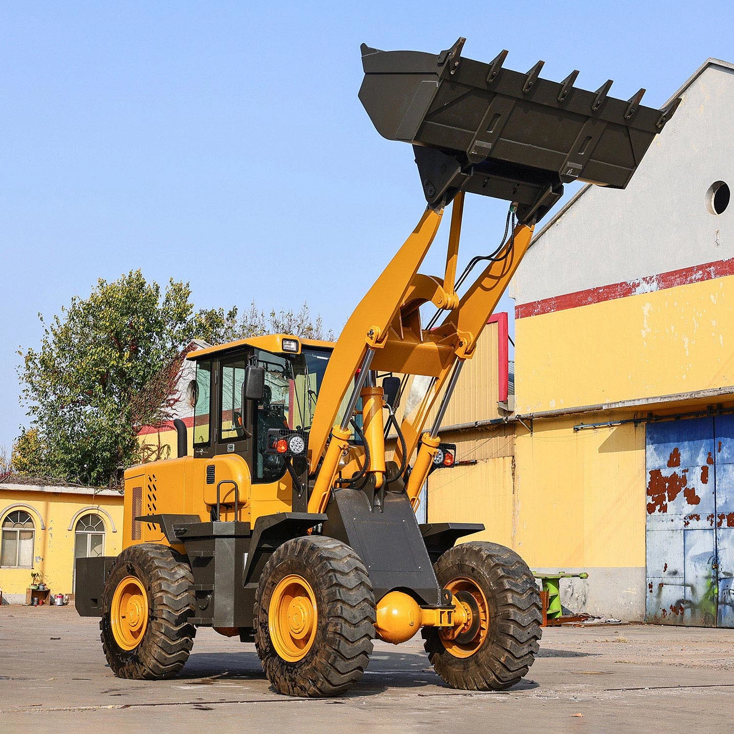 Mini Small 3 Tons Front End Bucket Shovel Wheel Loader with 1.3-1.7cbm B &Snow Blower&Mixing Bucket&Quick Hitch&Yunnei Cummins Weichai&Mulcher