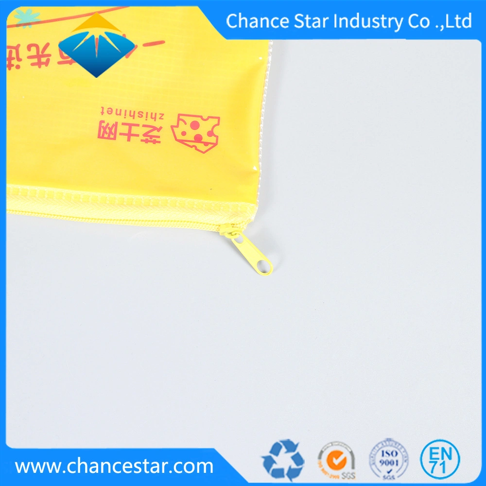 Custom Printed PVC Plastic Mesh Bag with Metal Zipper