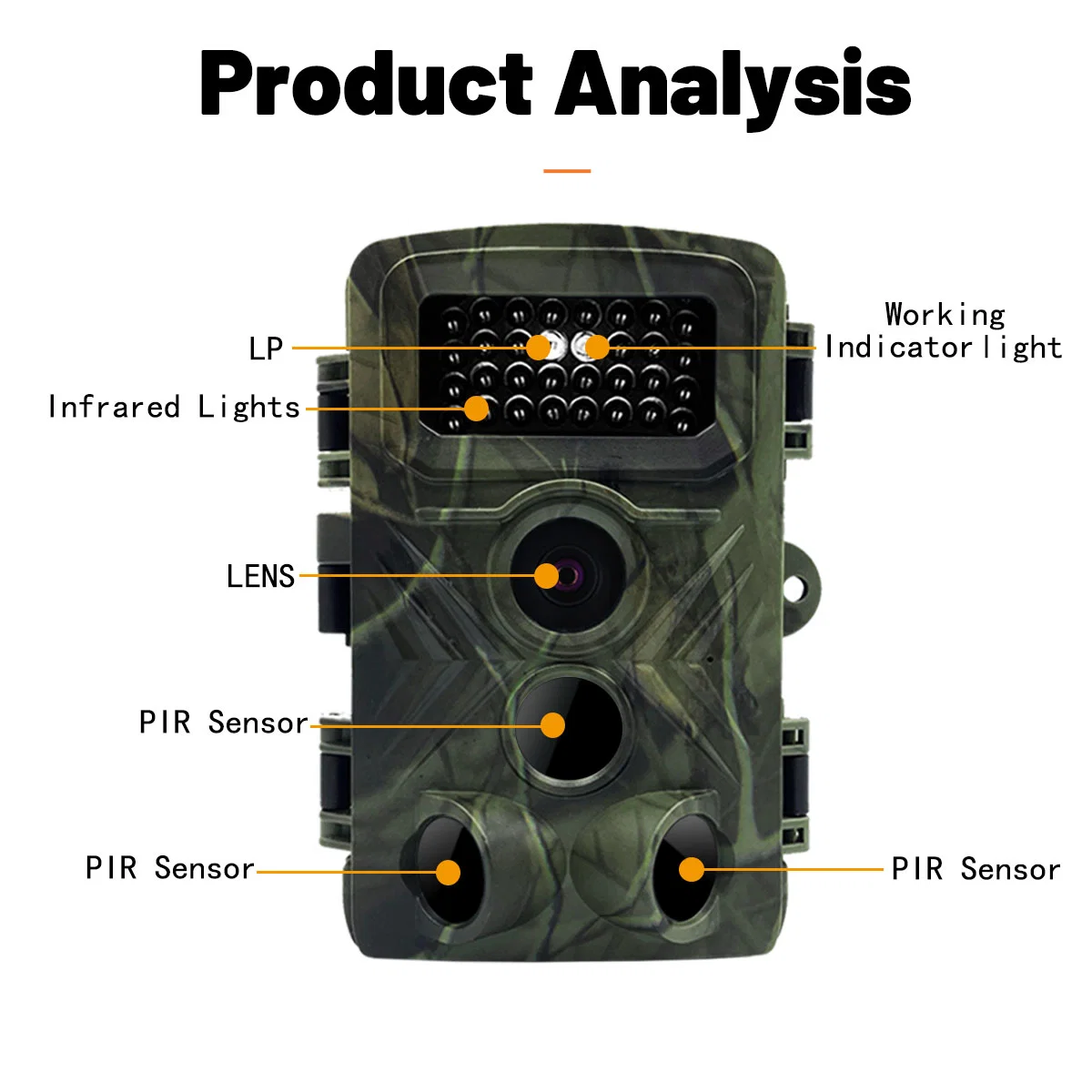 Pr3000 36MP Outdoor Chasse multifonction 1080P Caméra de surveillance d'observation des animaux étanche IP54 avec 34 feux infrarouge PR3000