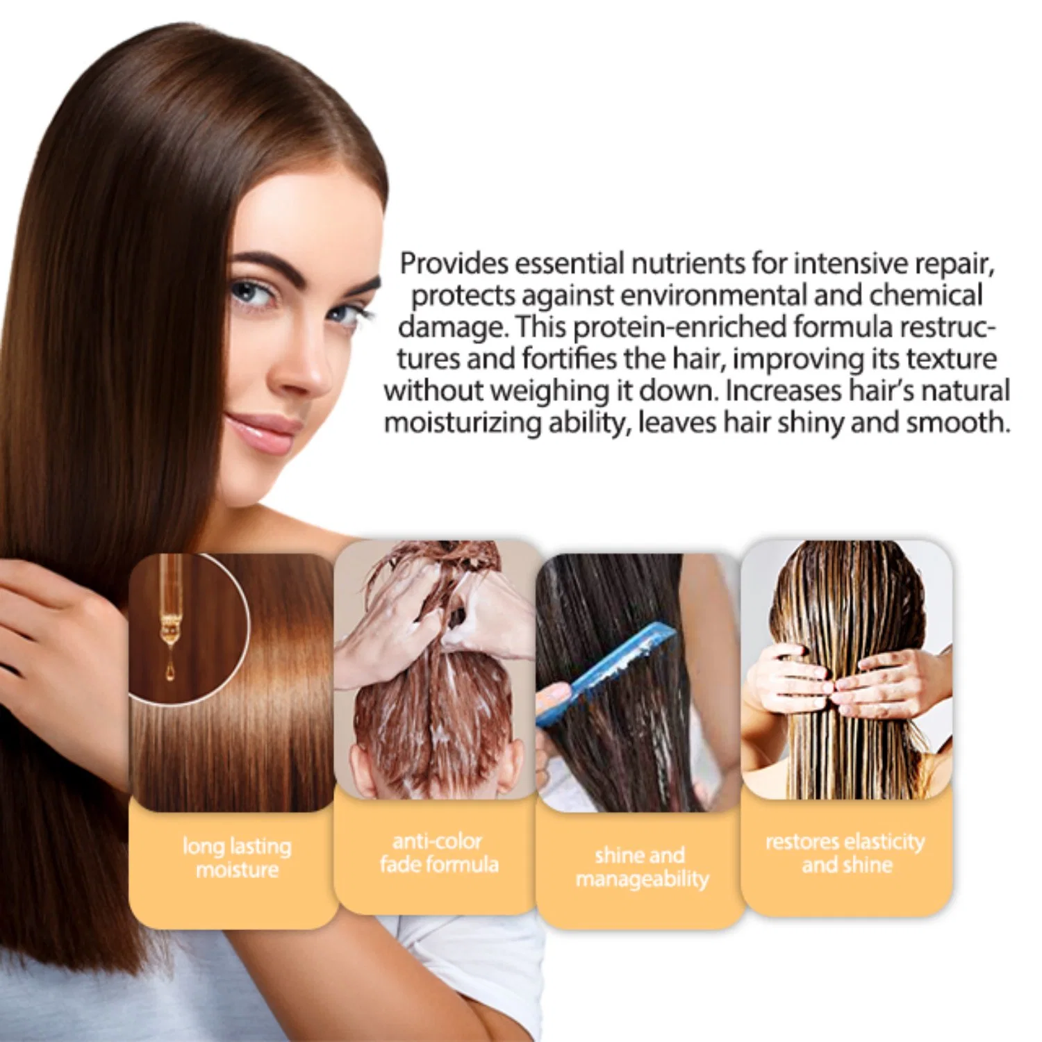 Brazilian Keratin Hair Straightener Treatment Hair Repair Smoothing Protein