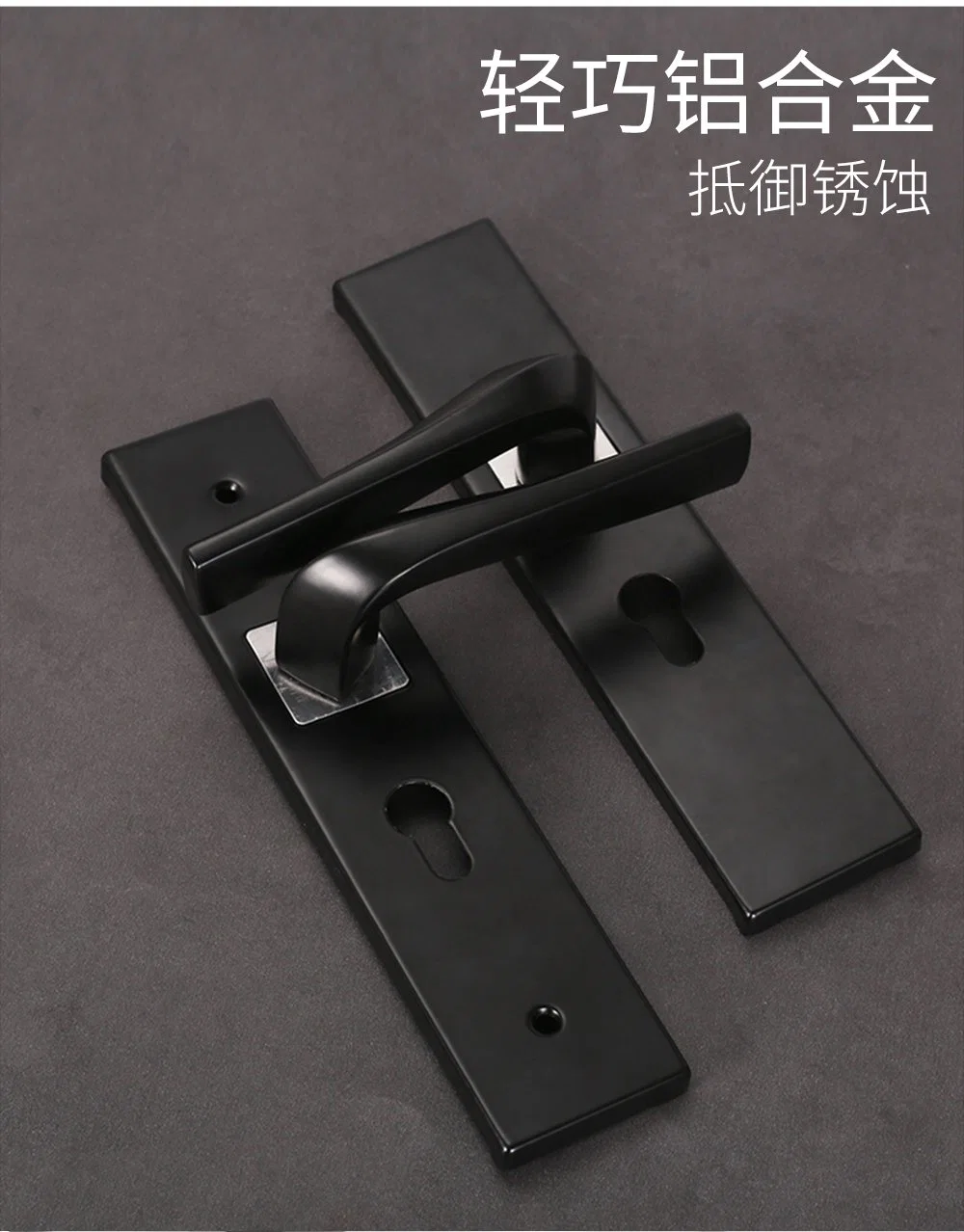 Black Internal Commercial Door Hardware Hinge Lock Door Accessories Building Hardware