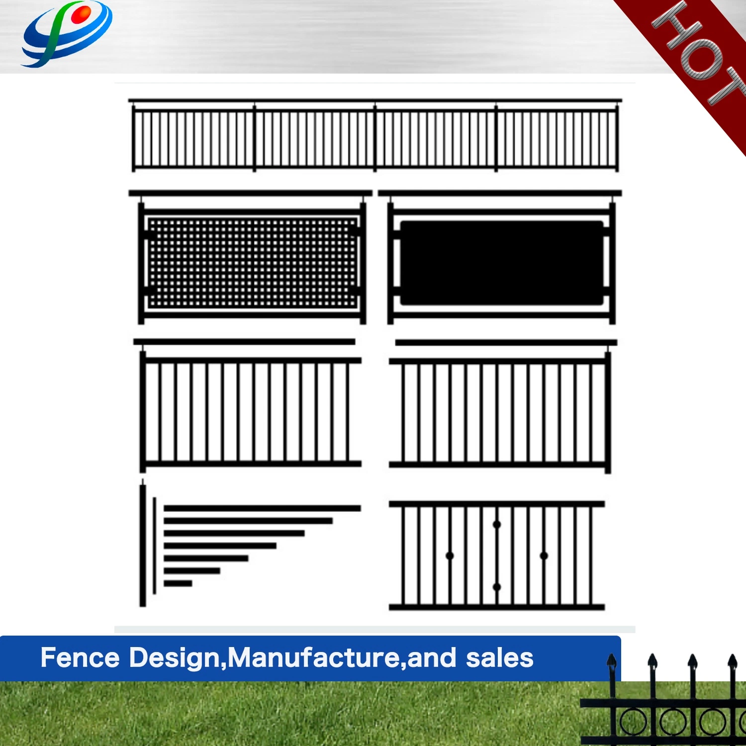 Modern Style Fence Stainless Steel Rail Glass Railing Stair Handrail