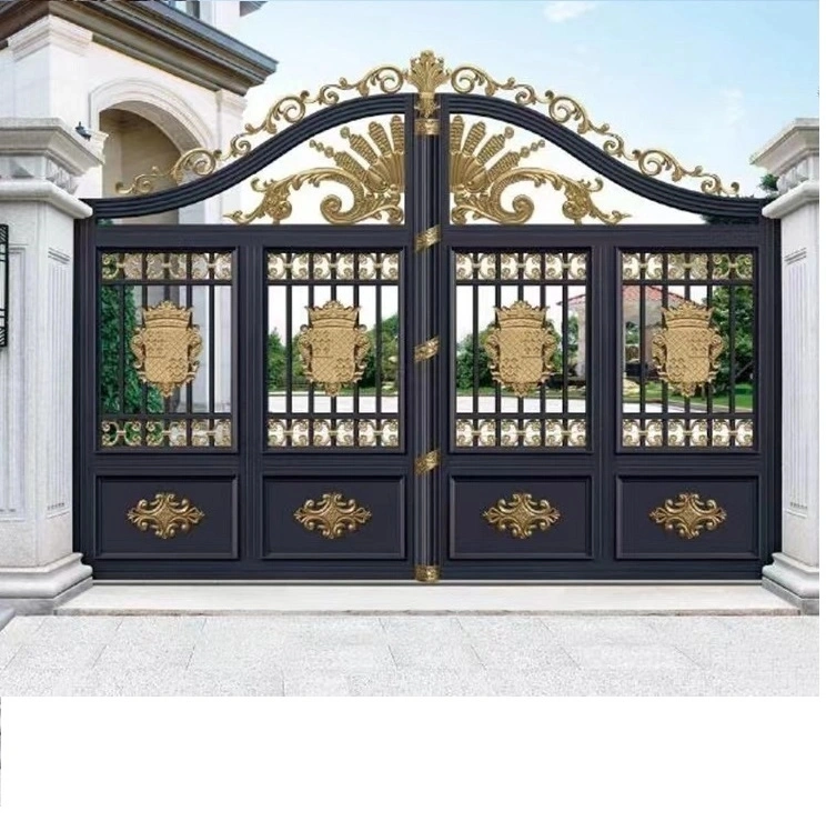 New Style Courtyard Front Gate Designs Wrought Iron Fancy Main Gate Boundary Wall Gates Design for Sale