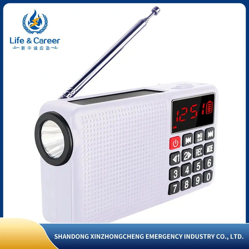 Emergency Weather Solar Crank Am/FM Noaa Radio Digital Radio Portable Radio with Portable 2000mAh Power Bank, Bright Flashlight and Reading Lamp