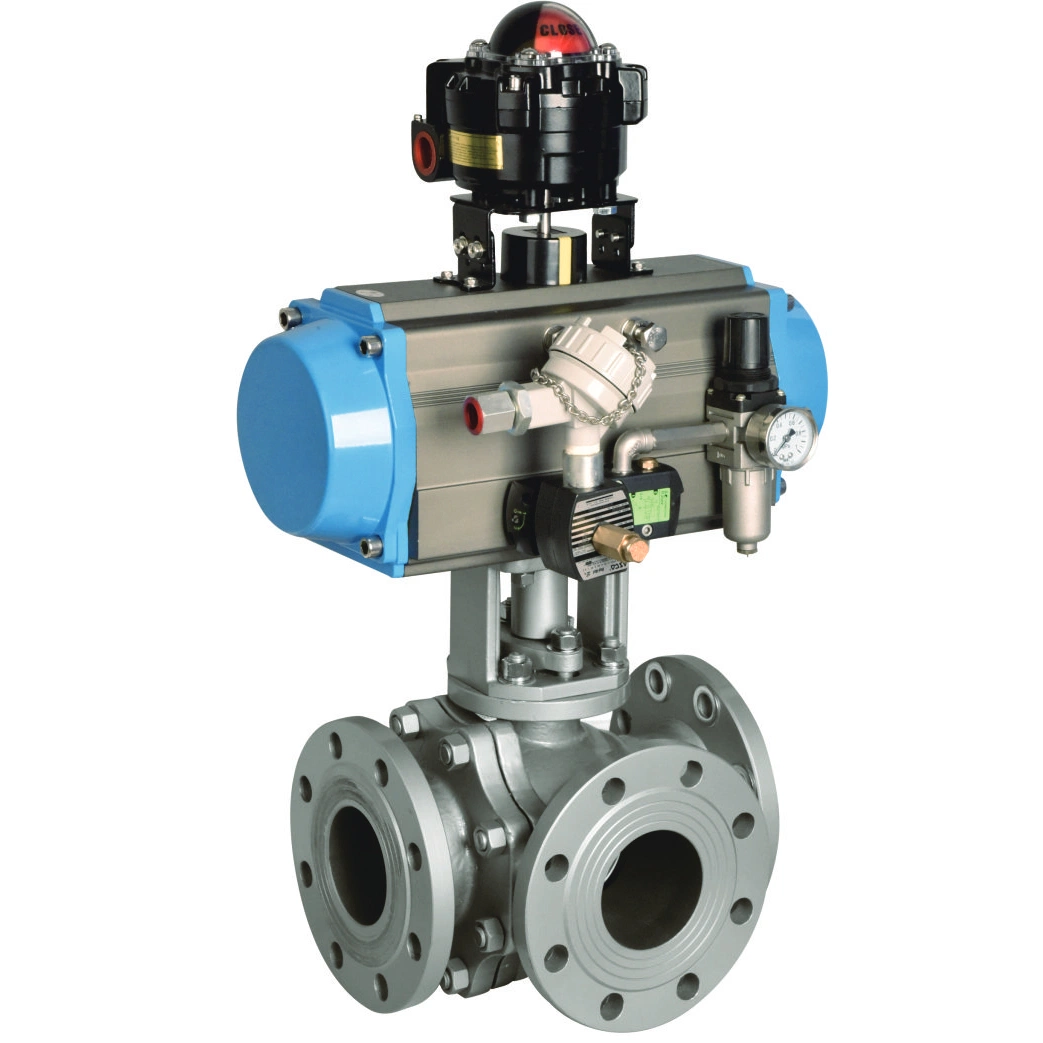 China Manufacturer Pneumatic Ss Stainless Steel Three Way Ball Valve