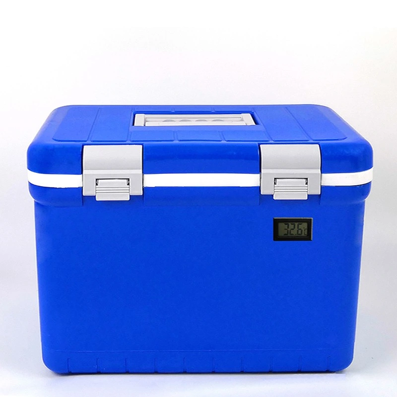 Portable 6L Vaccine Sample Transport Ice Cooler Box with Belt, Refrigeration Equipment Lab Hospital Wholesale Biological Blood Sample Transport Storage Box