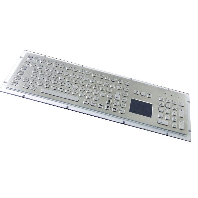 Teclado industrial robusto de montagem em painel com teclas completas e trackpad Rato