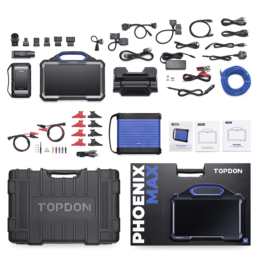 Topdon Factory China Phoenix Max 2 años de actualización gratuita inteligente OE-Level Full System Diagnosis máquina codificación ECU Auto Car OBD2 Herramienta de diagnóstico de escáner para coches de camión