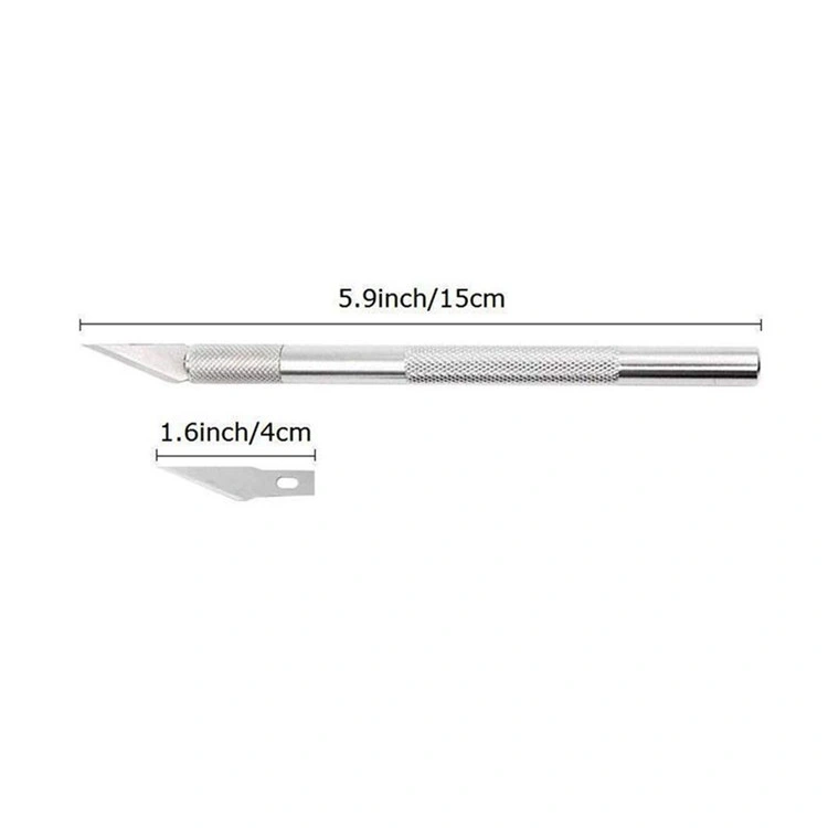 Free Sample Precision Non-Slip Aluminum Handle Scalpel Tool Craft Hobby Carving Knife Blade