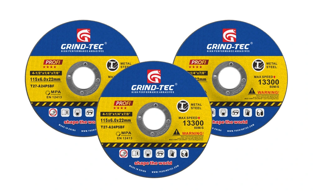 4.5" 115X6X22.23mm Grinding Wheel for Inox/Metal