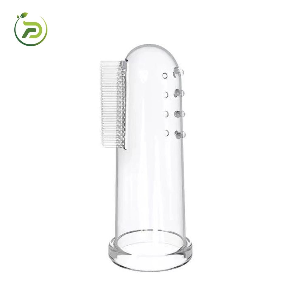 Ergonomic Design Soft Silicone Baby Finger Cover Toothbrush with Plastic Box Cleaning Teeth