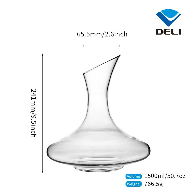 1500ml 50.7oz Glass Cone Antique Crystal Whiskey Wine Decanter