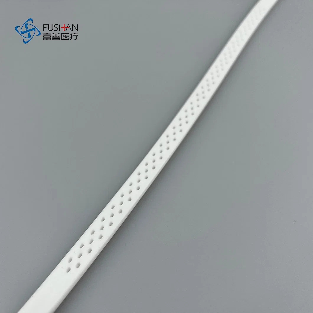 Wunddrainage Serie Fushan Marke 100% Medical Grade Silikon Flach Perforierter Drainagerohr Länge 120 cm mit CE und ISO