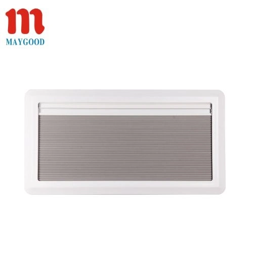 1100*550mm ASA Plastic Frame Flat Acrylic Window with Blind and Curtains