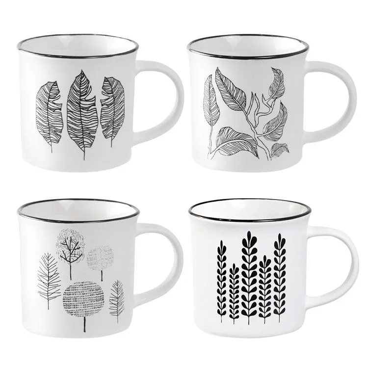 Camp de céramique Vintage naseux vrac mug sublimation vide blanc personnalisé 11oz émail Café Tasse avec le logo d'impression