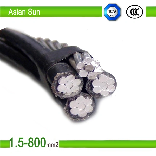 0.6/1 Kv 2X4 AWG ASTM Electrical Wire XLPE ABC Cable