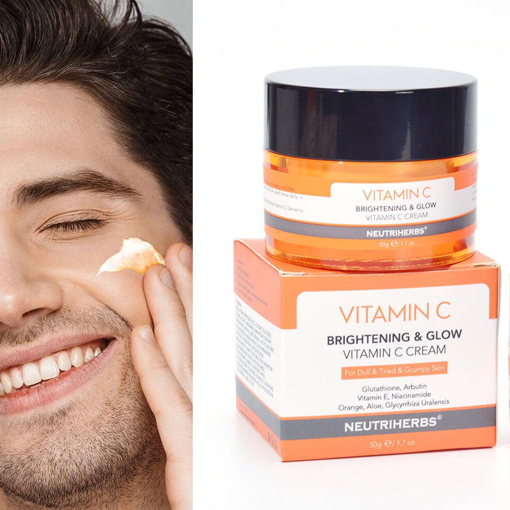 OEM logótipo personalizado hidratante vitamina facial C creme de branqueamento de beleza