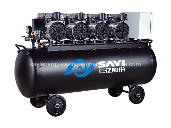 CE Approved Direct First Hand Price From Factory Air Compressor Pump Silent Oil Free Compressor Industy Family Medical 120L Tank Customized Air Compressor