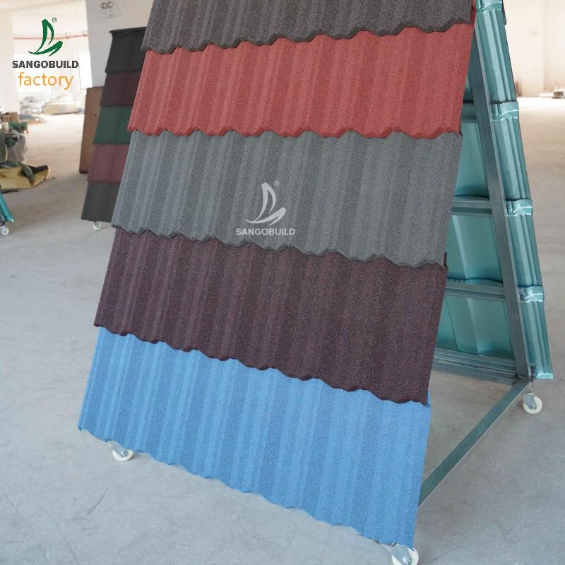 China Manufacture 50 Years Warranty Roofing Materials Stone Coated Sand Coated Metal Roof Tile for Sale