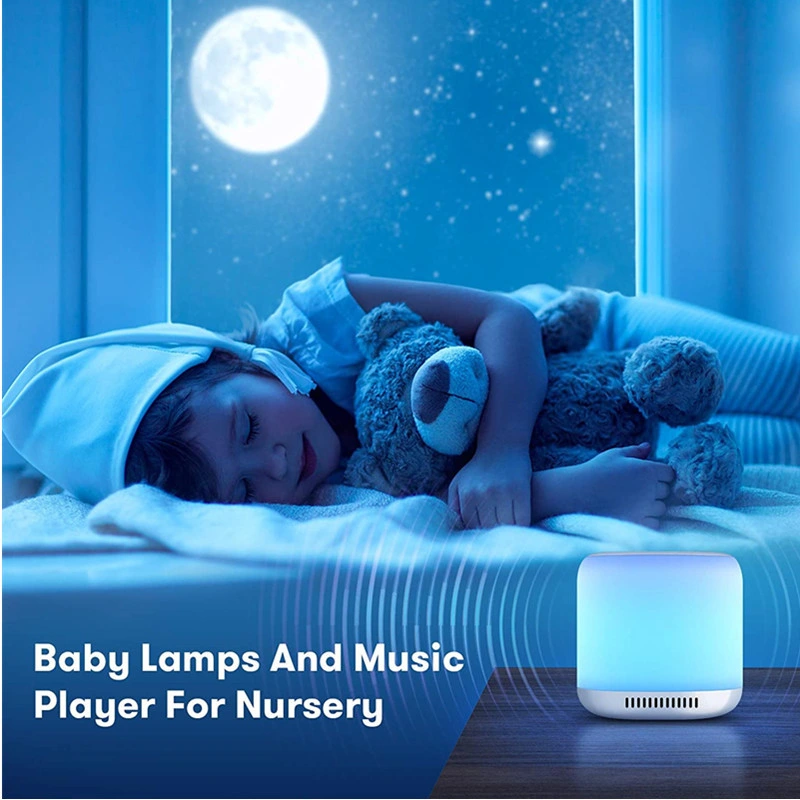 Beste Schlafhilfe LED-Nachtlicht mit 34 Natural Soothing Sounds Smart Sleep Device White Noise Machine Music Night Speaker