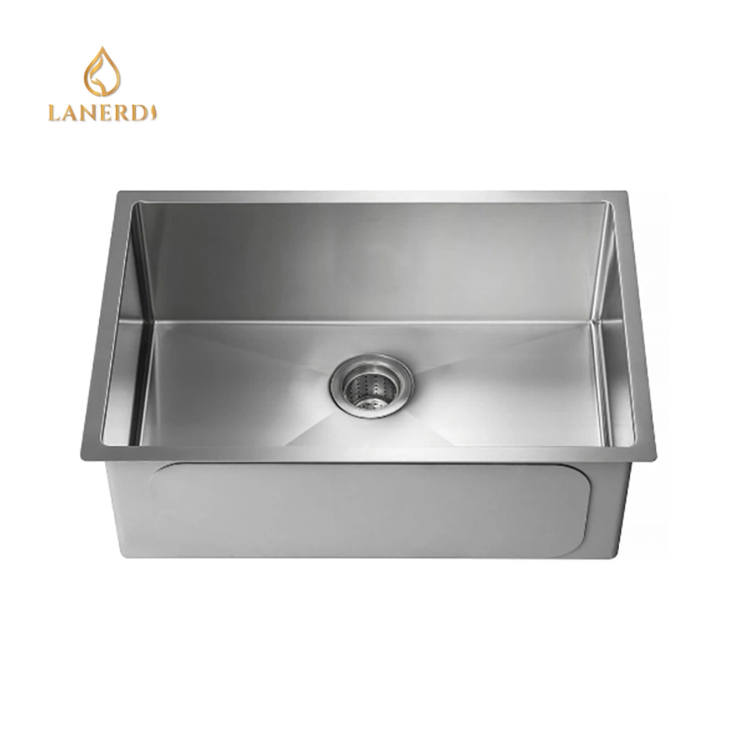 Under Mount Undermount Single Bowl 1.5 mm Mini Bowl Deep 304 SUS Ss Stainless Steel Kitchen Sink with Drain Board Drainer