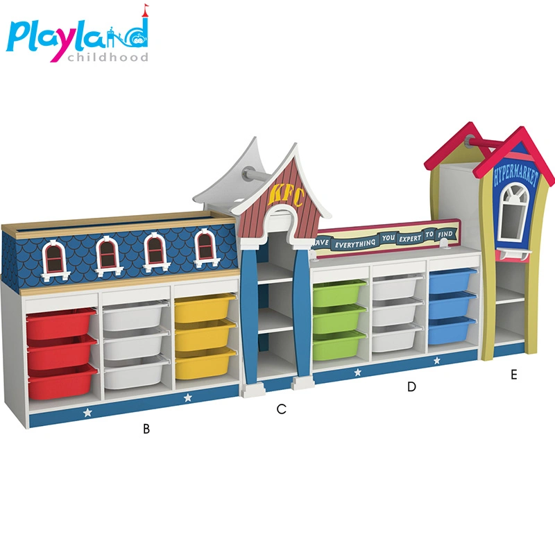 Daycare Center Furniture Log Wooden Cabinet Furniture for School