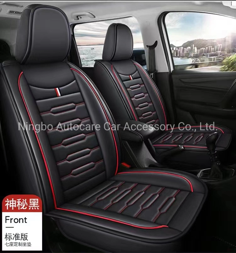 Accesorio de moda para automóvil Pieza de repuesto para automóvil Cojín de asiento para automóvil Decoración para automóvil Funda de asiento de cuero universal completa