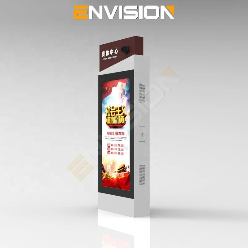 55 Zoll Super Thin Totem Kiosk IP65 Wasserdichte Digital Signage Touchscreen-TV LCD-Außenwerbung Bildschirm Digital Display