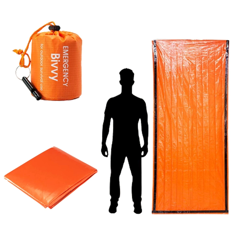 Emergencia de la lámina de aluminio ultraligero resistente al agua termal de Mylar Saco de dormir de rescate para la supervivencia al aire libre