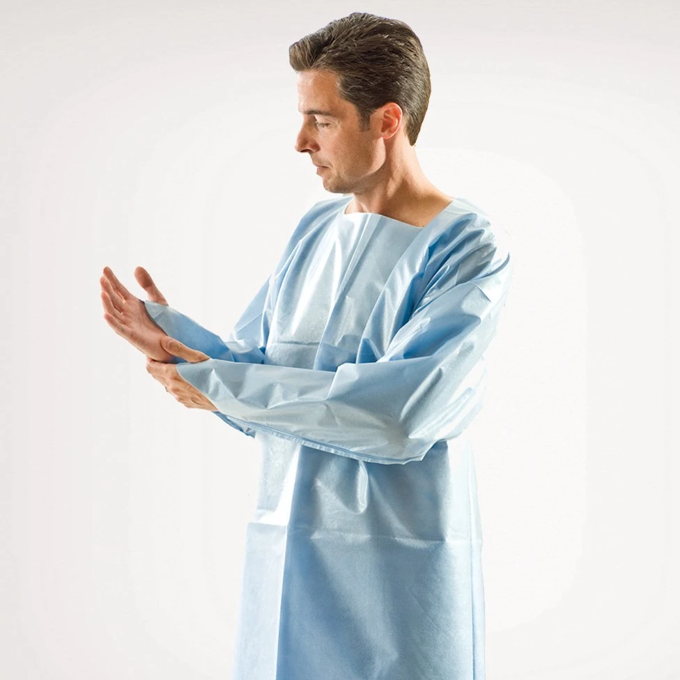 Medical Instrument Lab Coat Disposable Customized PP Non Woven Isolation Gown Disposable Gown CE/FDA