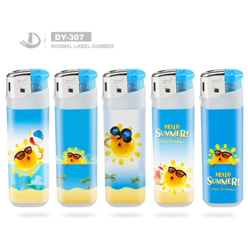 Dy-307 New Design Promotional Cheap Plastic Electronic Gas Lighter