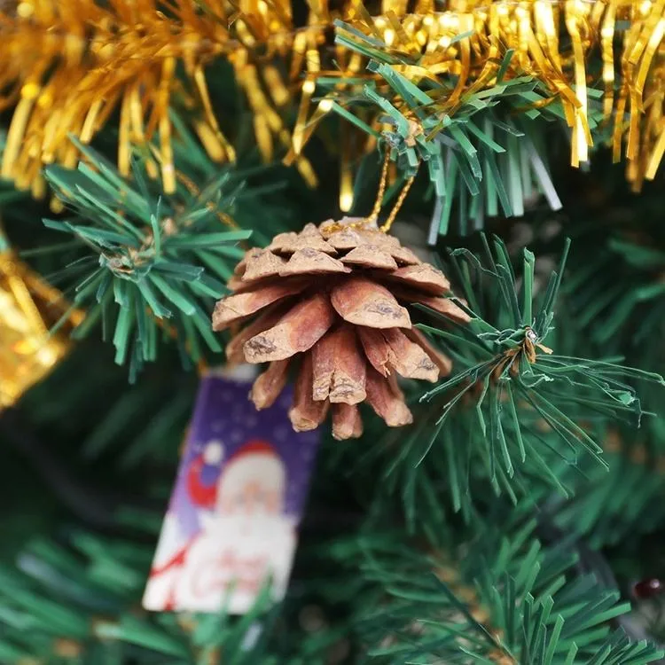 Whit Farbe Künstliche Hängende Weihnachtsbaum Dekor Kiefer Kegel