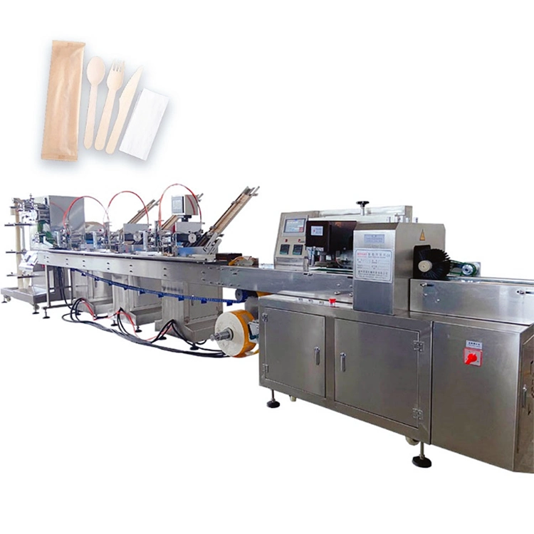 Automatic Disposable Tissue Knife Spoon Fork Cutlery Packing Machine High Speed Disposable Tableware Packing /Packaging Machine